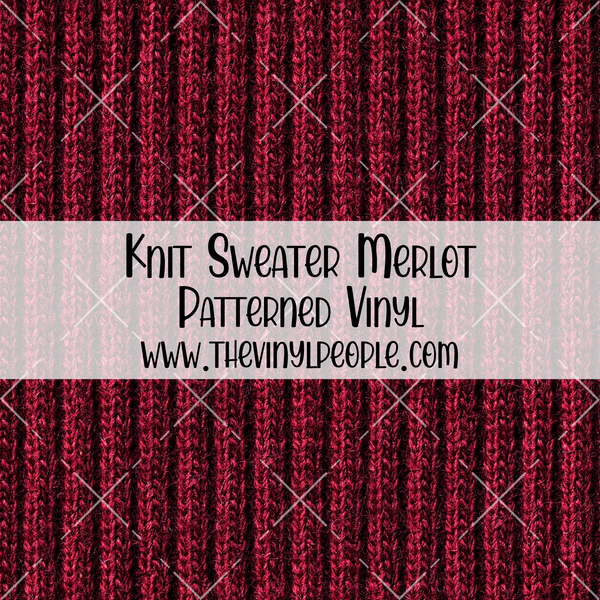 Knit Sweater Merlot Patterned Vinyl