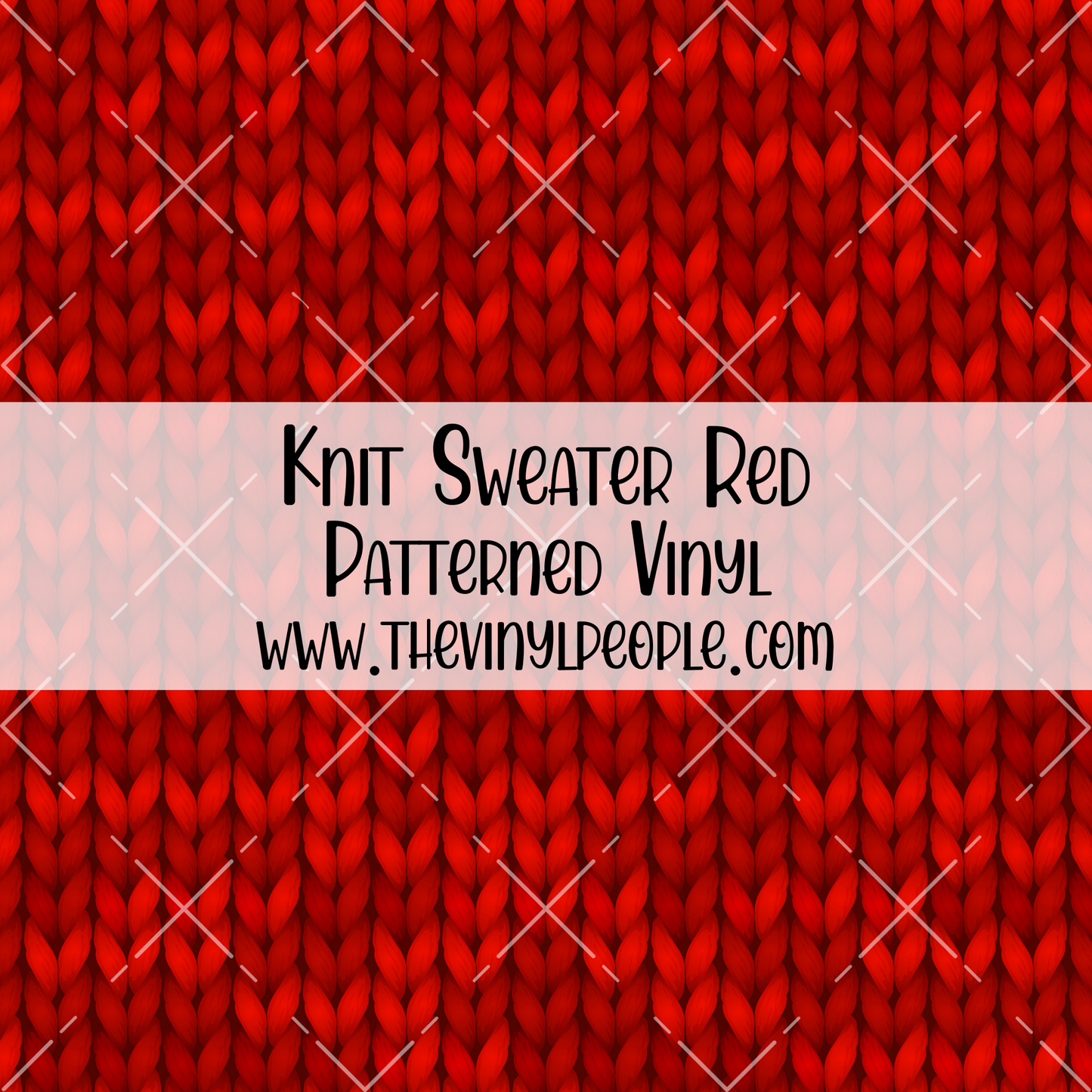 Knit Sweater Red Patterned Vinyl