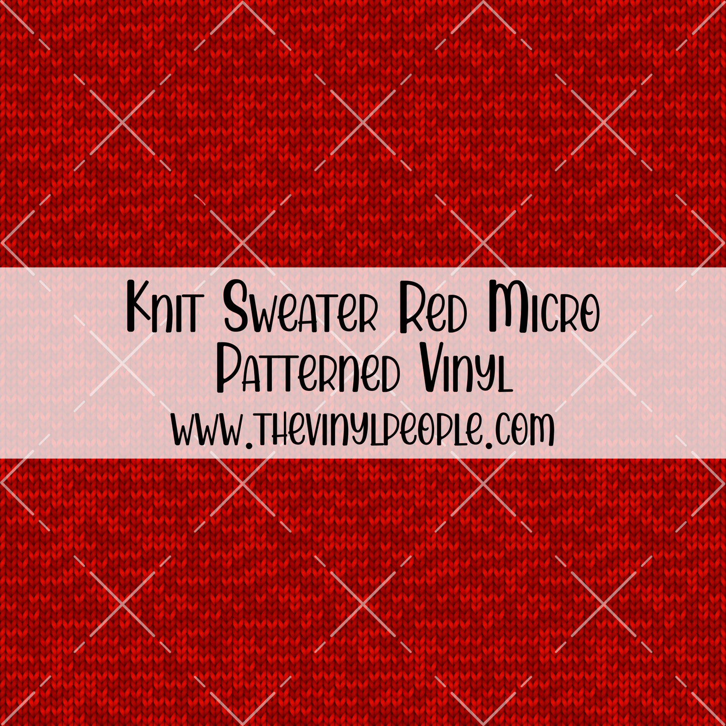 Knit Sweater Red Patterned Vinyl