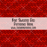 Knit Sweater Red Patterned Vinyl