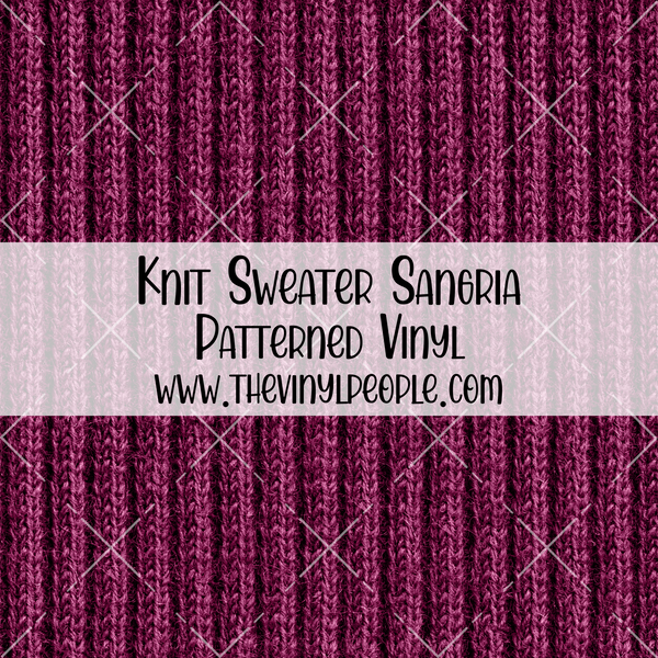 Knit Sweater Sangria Patterned Vinyl