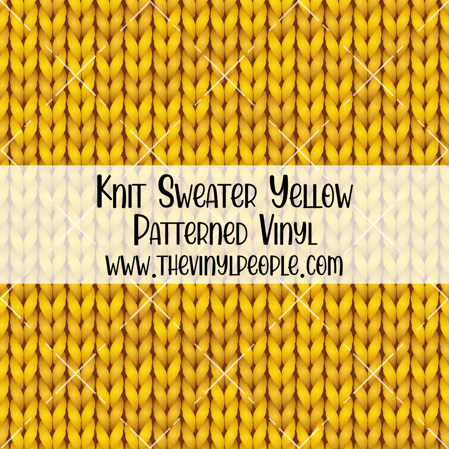 Knit Sweater Yellow Patterned Vinyl