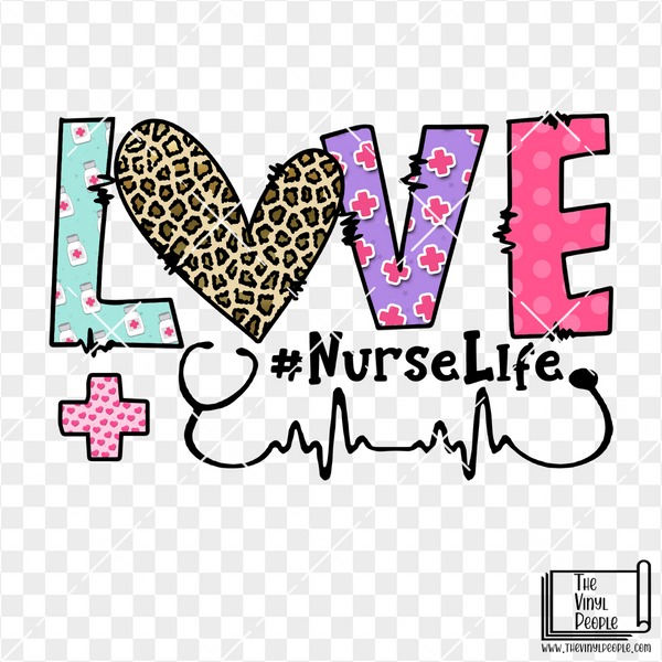 Love Nurse Life Vinyl Decal