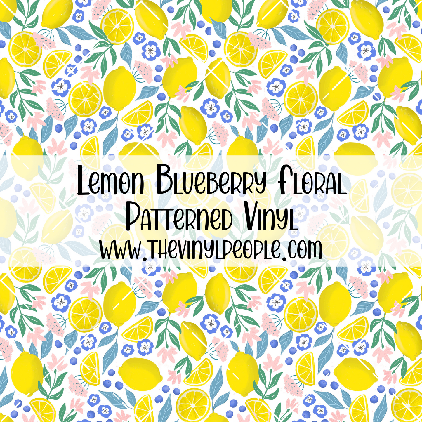 Lemon Blueberry Floral Patterned Vinyl