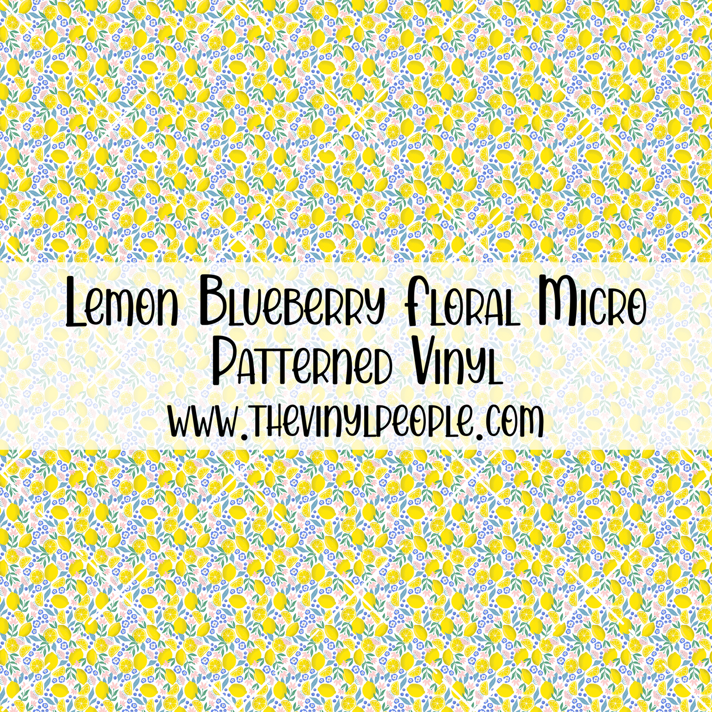 Lemon Blueberry Floral Patterned Vinyl