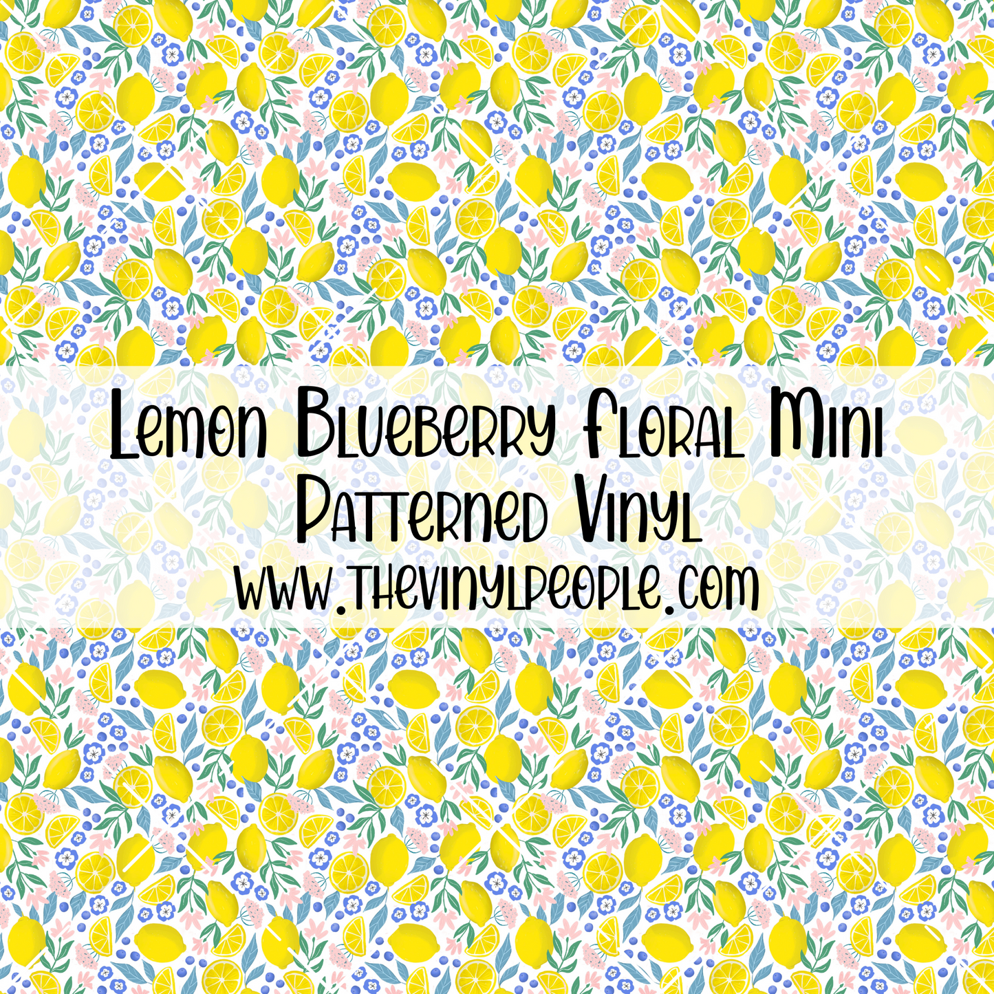 Lemon Blueberry Floral Patterned Vinyl