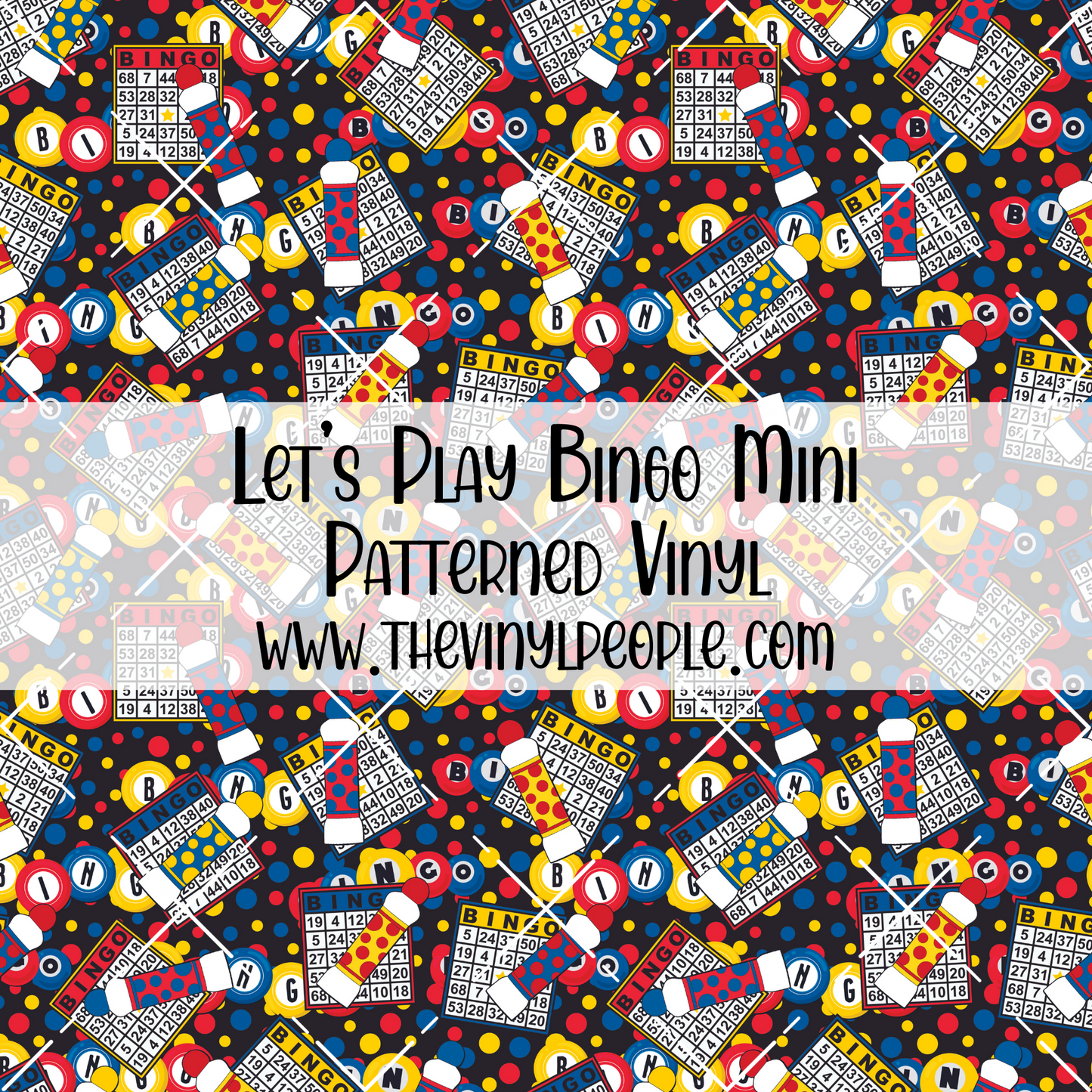 Let's Play Bingo Patterned Vinyl