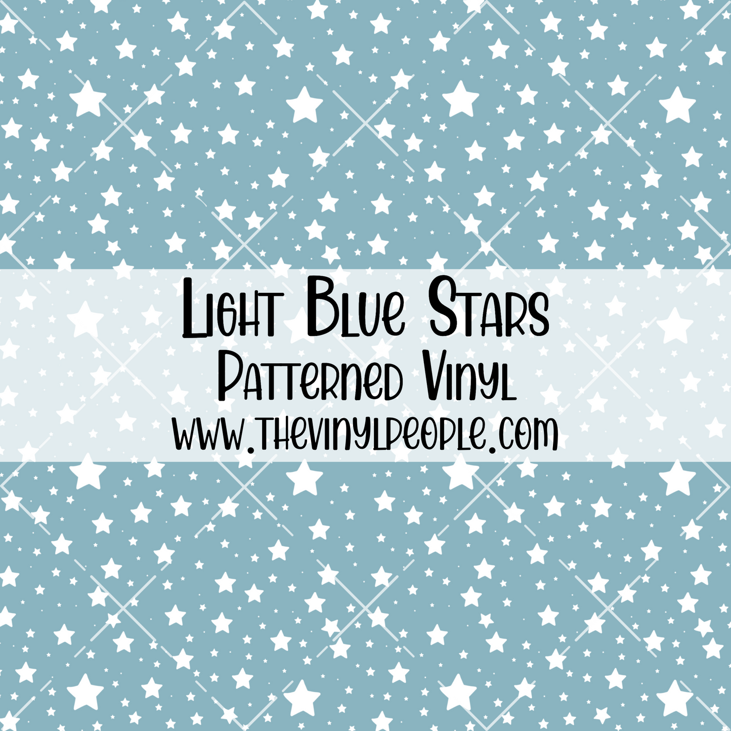 Light Blue Stars Patterned Vinyl