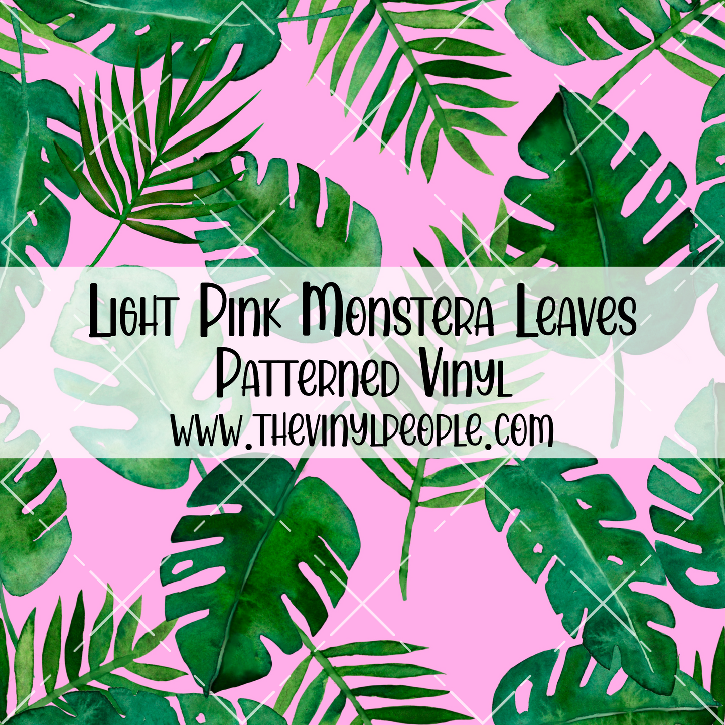 Light Pink Monstera Leaves Patterned Vinyl