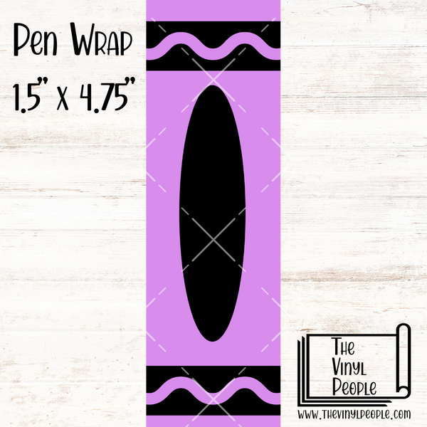 Light Purple Crayon Pen Wrap
