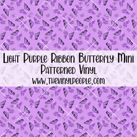 Light Purple Ribbon Butterfly Patterned Vinyl