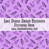 Light Purple Ribbon Butterfly Patterned Vinyl