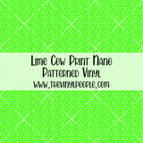 Lime Cow Print Patterned Vinyl