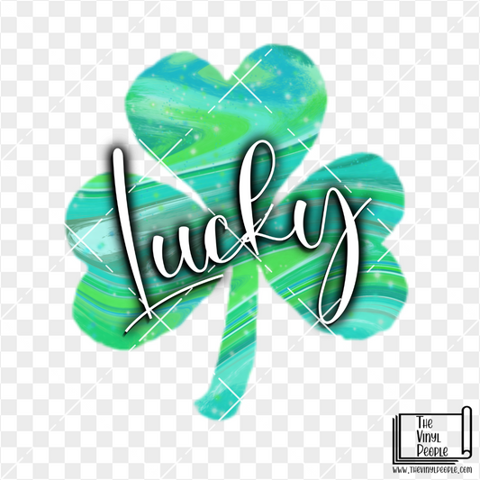 Lucky Marble Clover Vinyl Decal