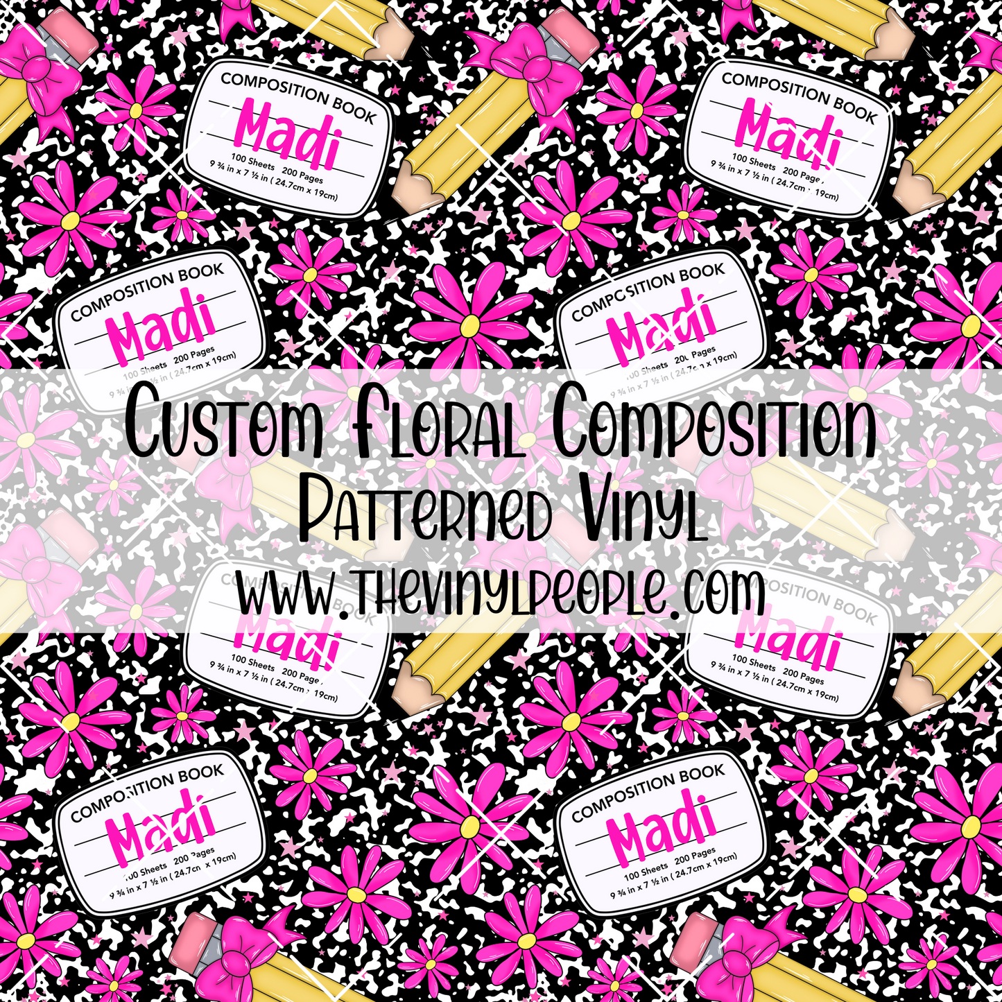 CUSTOM Floral Composition Patterned Vinyl
