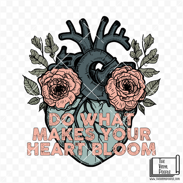 Make Your Heart Bloom Vinyl Decal