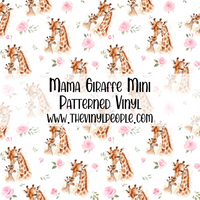 Mama Giraffe Patterned Vinyl