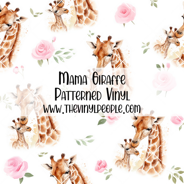 Mama Giraffe Patterned Vinyl