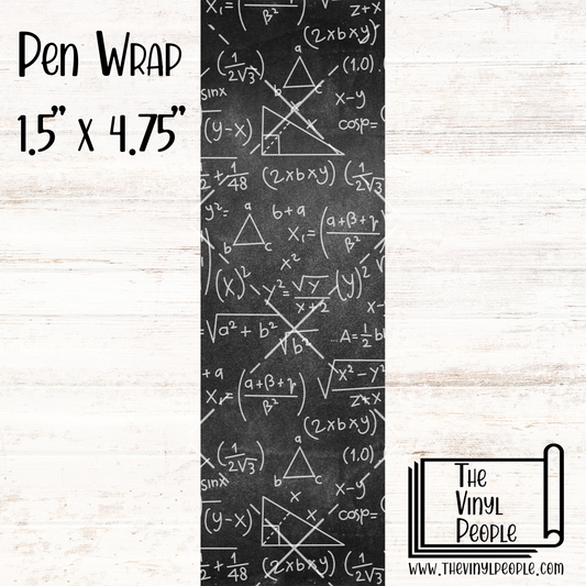 Math Chalkboard Pen Wrap