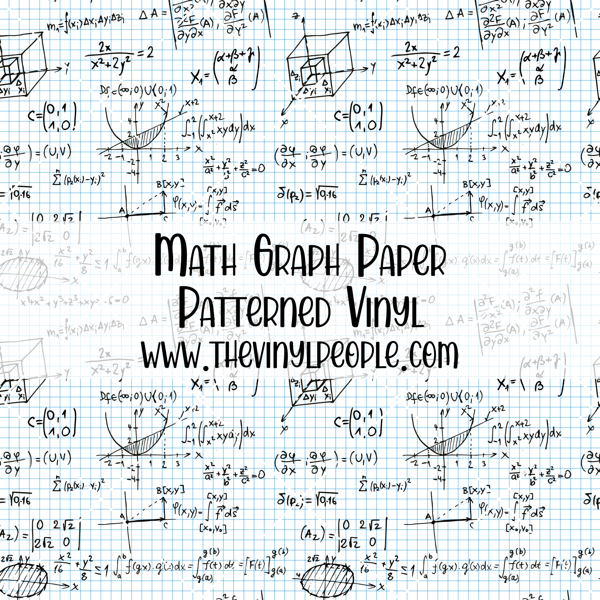Random Math Equations On Paper Math Graph Paper Patterned Vinyl – TheVinylPeople