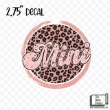 Mama/Mini Retro Leopard Vinyl Decal