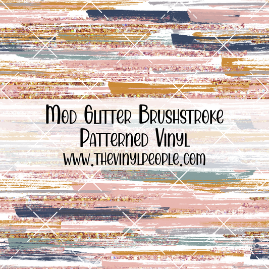 Mod Glitter Brushstroke Patterned Vinyl
