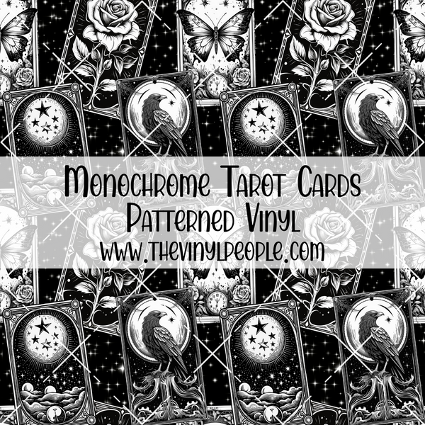 Monochrome Tarot Cards Patterned Vinyl