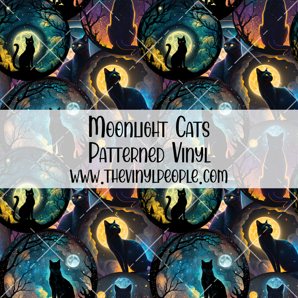Moonlight Cats Patterned Vinyl