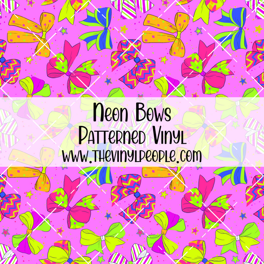Neon Bows Patterned Vinyl