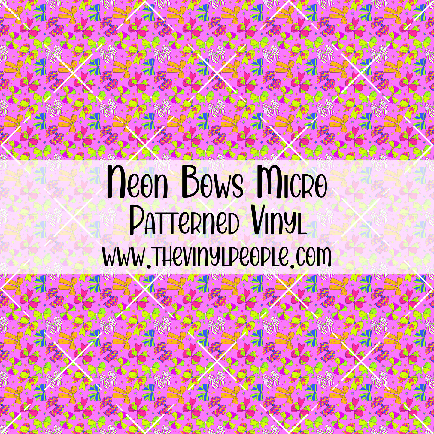 Neon Bows Patterned Vinyl