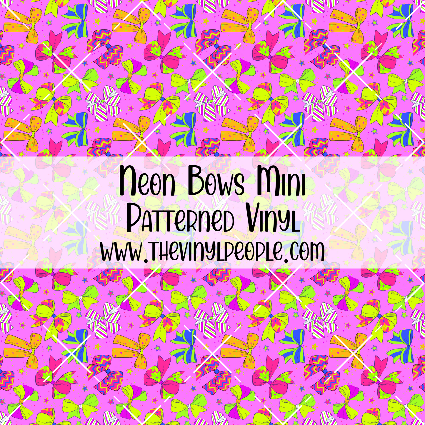 Neon Bows Patterned Vinyl
