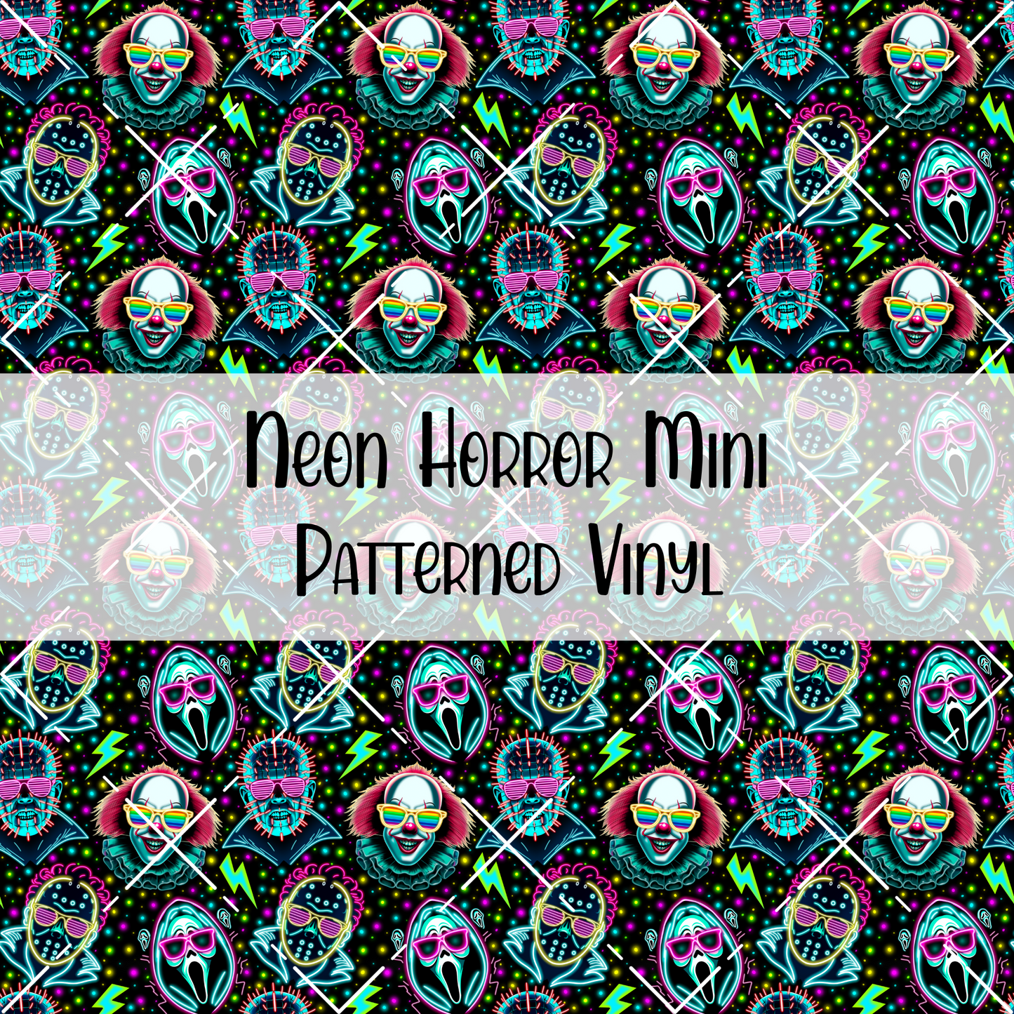Neon Horror Patterned Vinyl