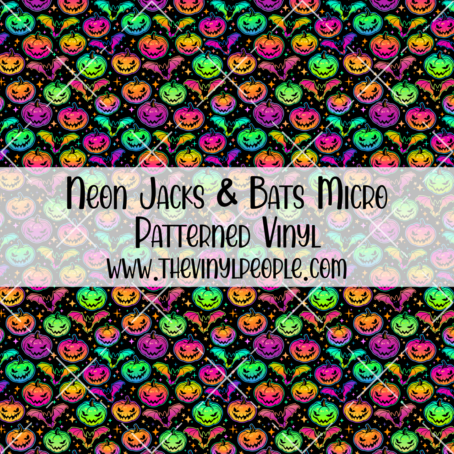 Neon Jacks & Bats Patterned Vinyl