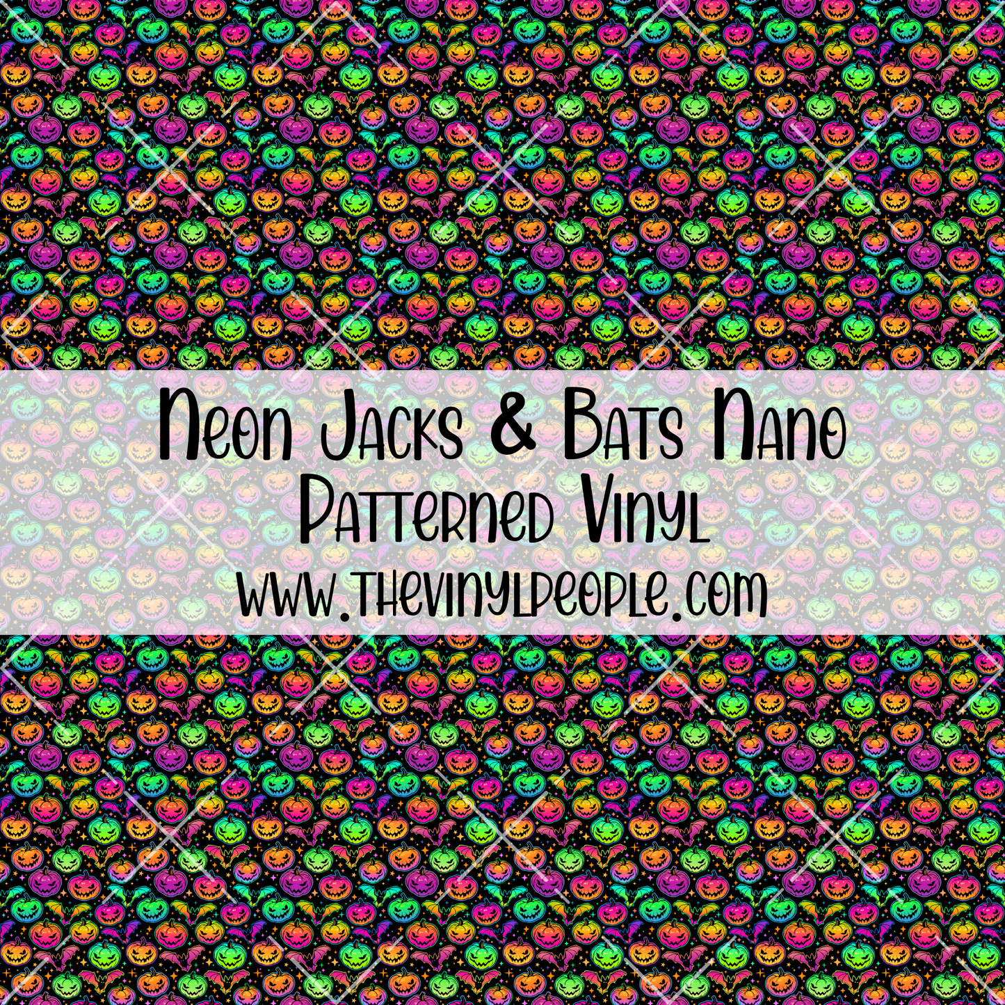Neon Jacks & Bats Patterned Vinyl