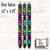 Neon Skulls Pen Wrap