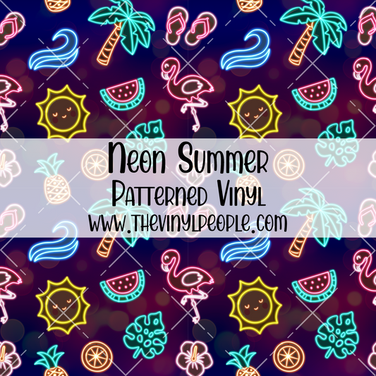 Neon Summer Patterned Vinyl