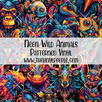 Neon Wild Animals Patterned Vinyl