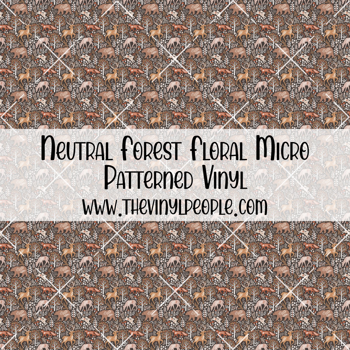 Neutral Forest Floral Patterned Vinyl