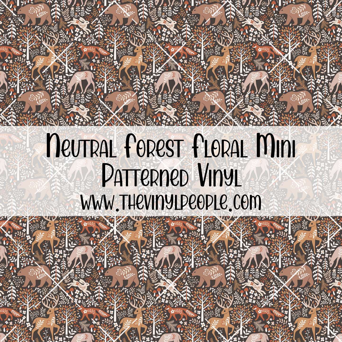 Neutral Forest Floral Patterned Vinyl