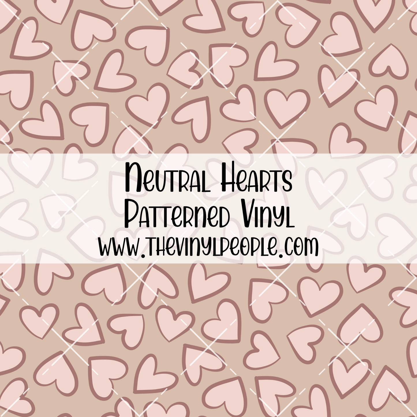 Neutral Hearts Patterned Vinyl