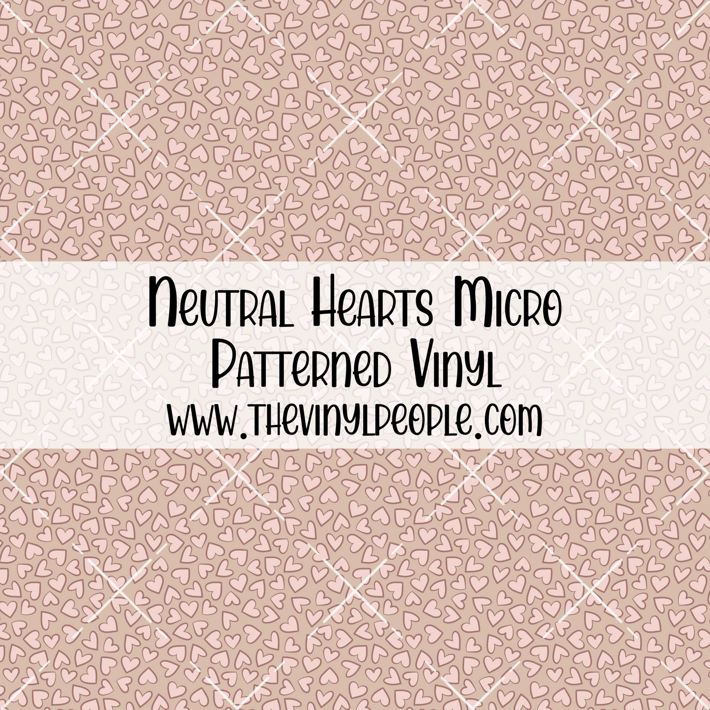 Neutral Hearts Patterned Vinyl