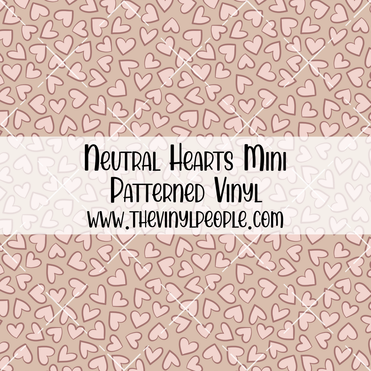 Neutral Hearts Patterned Vinyl