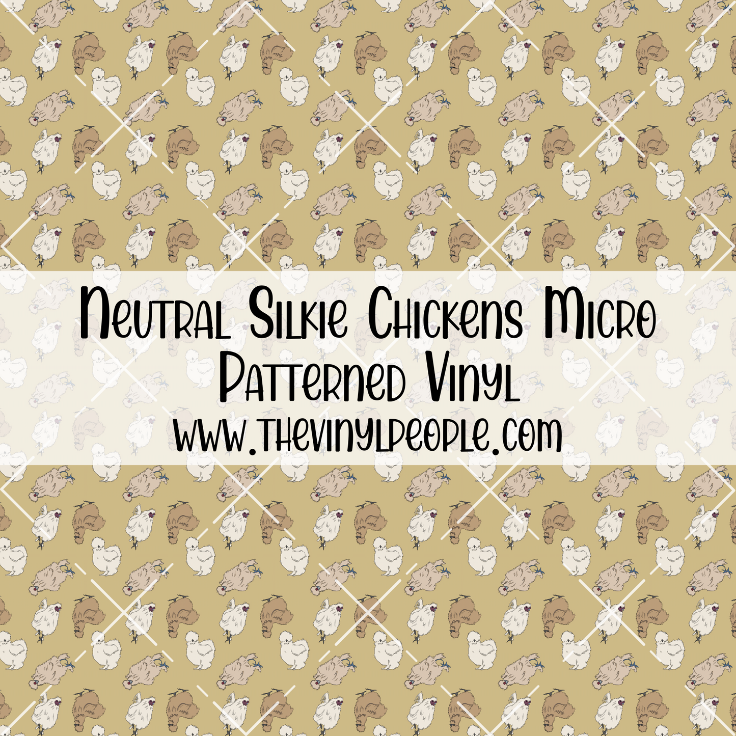 Neutral Silkie Chickens Patterned Vinyl