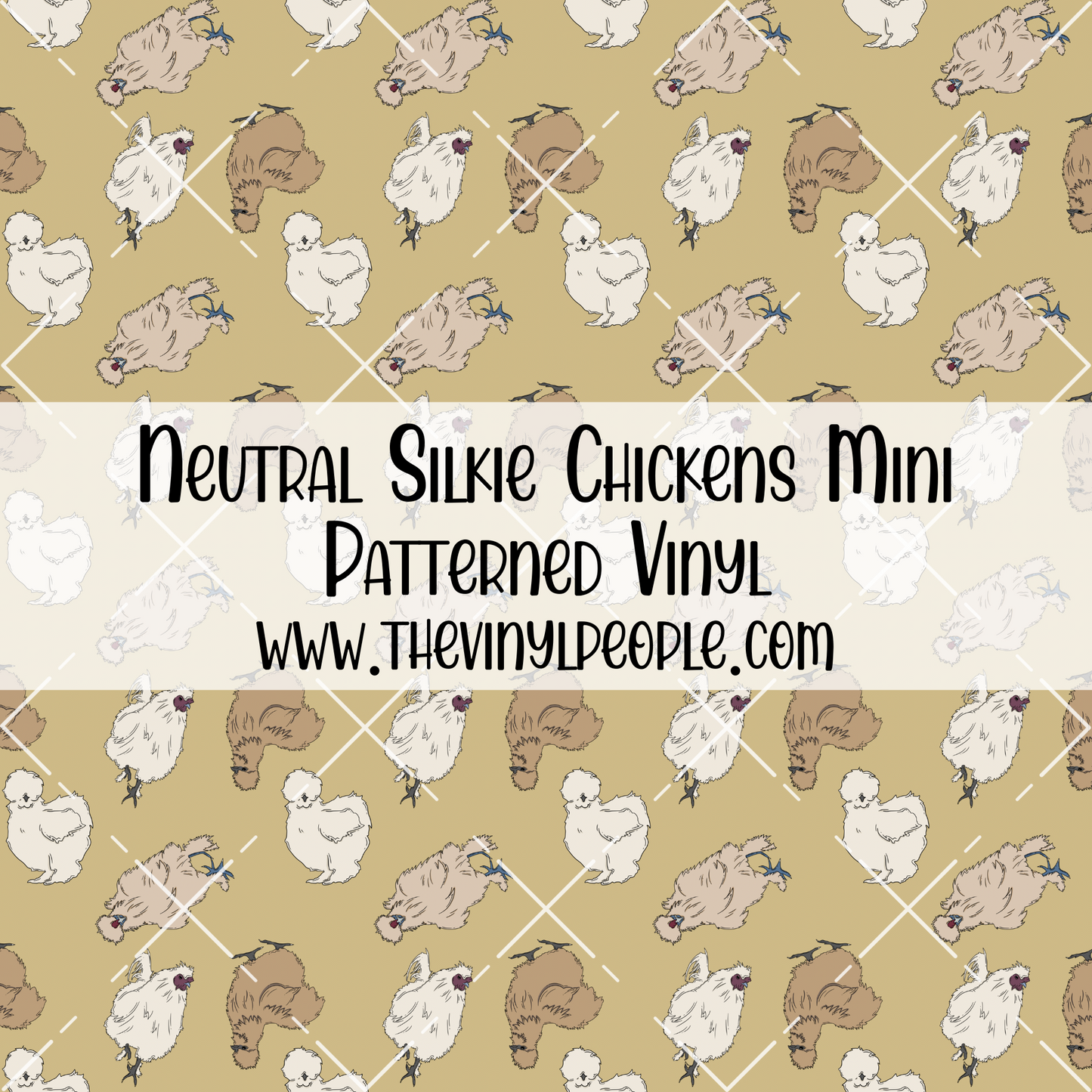 Neutral Silkie Chickens Patterned Vinyl