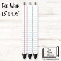 Notebook Paper Pen Wrap