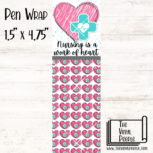 Nursing Work of Heart Pen Wrap