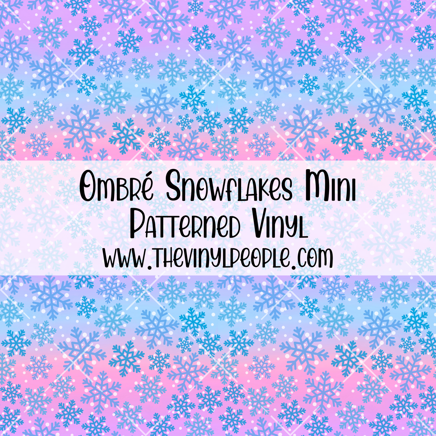 Ombré Snowflakes Patterned Vinyl