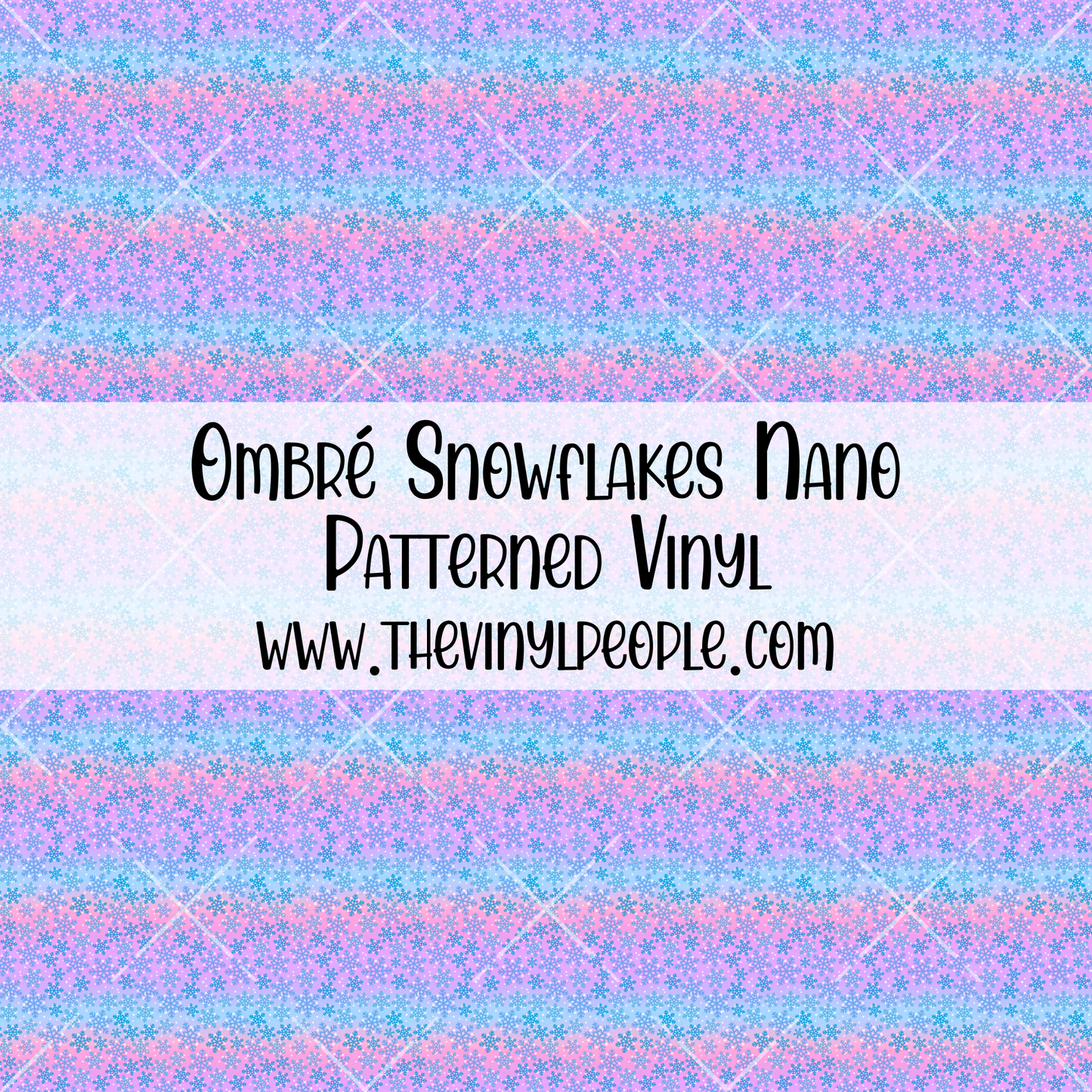 Ombré Snowflakes Patterned Vinyl