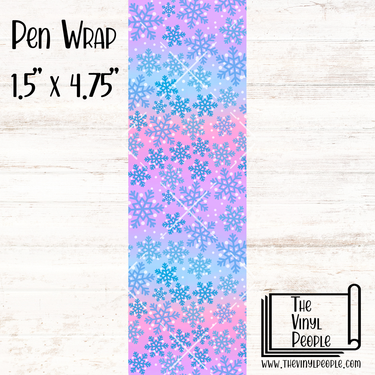 Ombré Snowflakes Pen Wrap