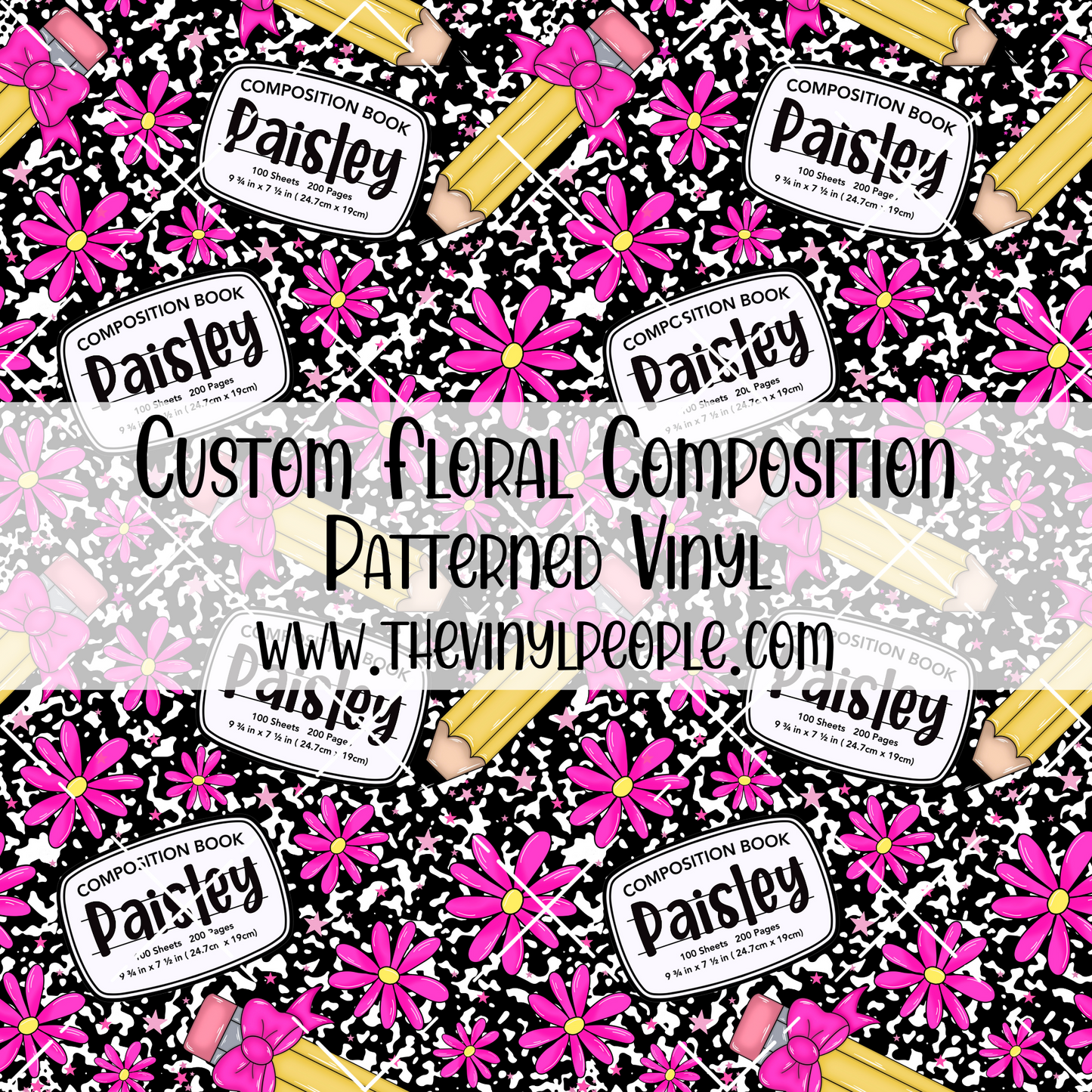 CUSTOM Floral Composition Patterned Vinyl